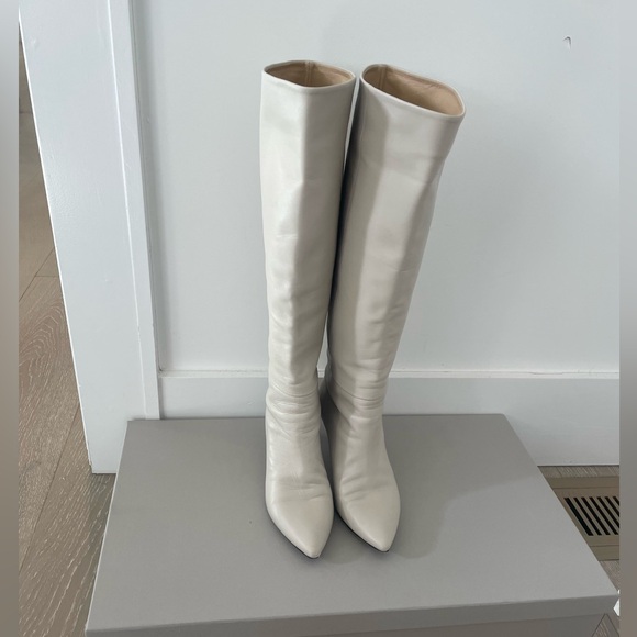 Neil J Rodgers Eva Slouch Boots Bone Color size 8 - Picture 1 of 12